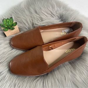 ALDO Women’s Brown Leather Loafer Flats Size 6.5M